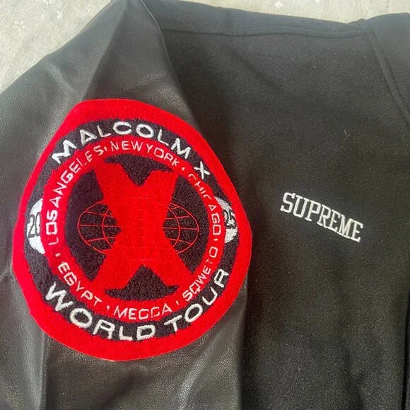 Supreme x 40 Acres Malcolm X Varsity Jacket